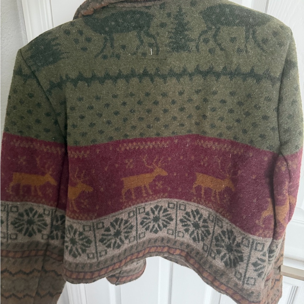 Multicolor Wool Jacket Wooded River Large - Picture 3 of 3